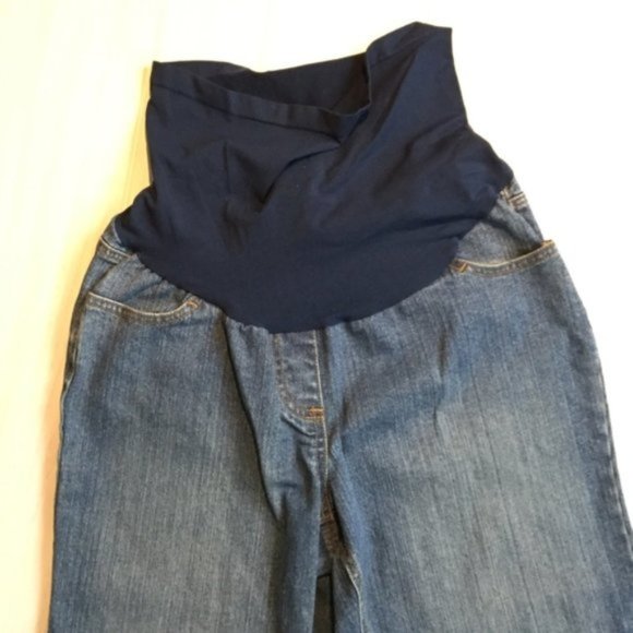 Motherhood Maternity jeans soft smooth stretchy long belly panel Medium 8 short - Picture 9 of 12